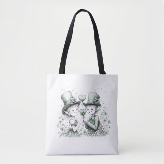 Tote Bag Chemise Irish Pixie Magic St, Patty's Day (Devant)