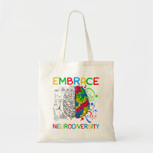 Tote Bag Chemise Neurodiversity Embrasser la Sensibilisatio