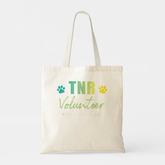 Tote Bag Chemise TNR, Volontaire TNR, Feed Fix Love (Dos)
