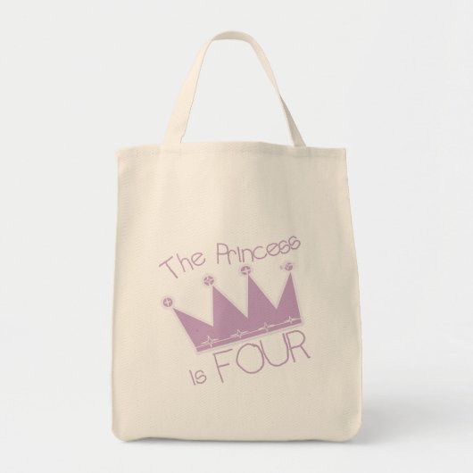 Tote Bag Chemises Princess Crown 4th Birthday (Devant)