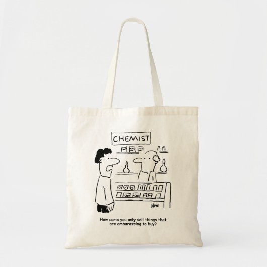 Tote Bag Chemist ne vend que des produits embarrassants (Devant)