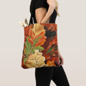 Tote Bag Chêne d'automne feuilles art abstrait Géorgie O'Ke (De près)
