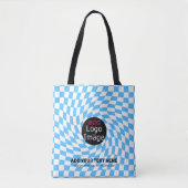 Tote Bag Chèque professionnel moderne Pale Blue Custom (Devant)