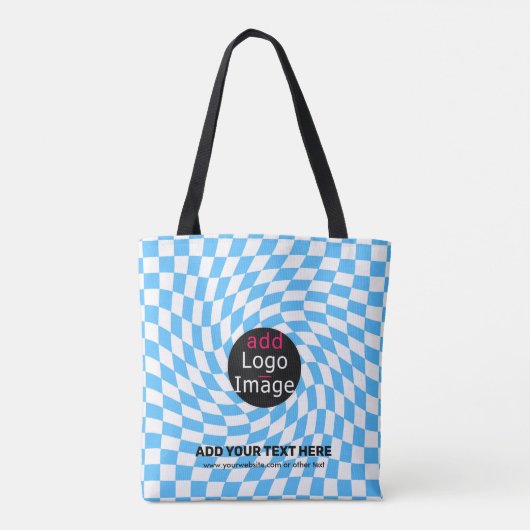 Tote Bag Chèque professionnel moderne Pale Blue Custom (Dos)