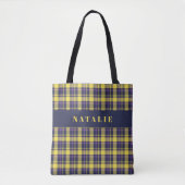 Tote Bag chèque tartan hiver personnalisé (Devant)