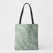 Tote Bag Chèques déformées en vert (Devant)