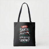 Tote Bag Cher Père Noël Avant D'Expliquer Combien Vous Save (Devant)