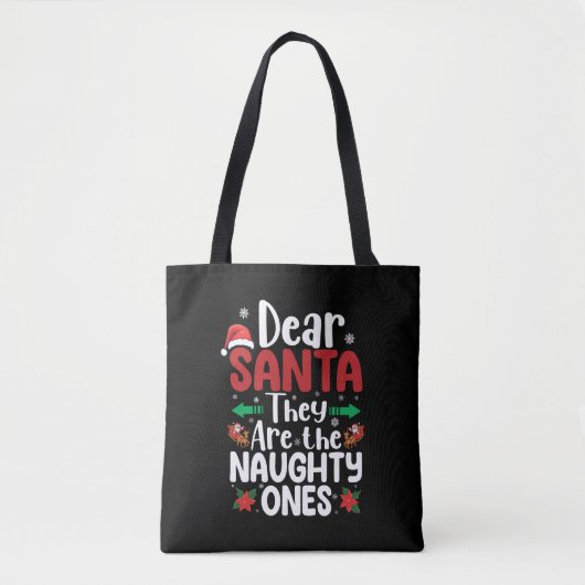 Tote Bag Cher Père Noël, Ce Sont Des Matchins De Noël Match (Devant)