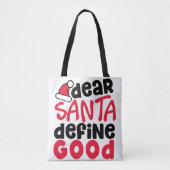 Tote Bag Cher Père Noël définir bon Noël (Devant)