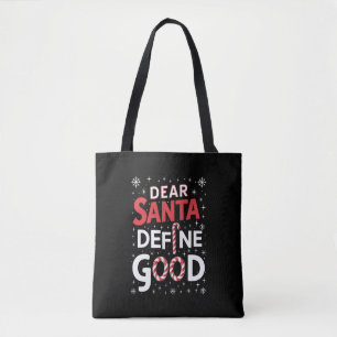 Tote Bag Cher Père Noël Définir Bonne Fête De Noël Xmas