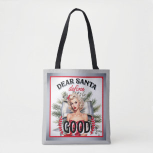 Tote Bag Cher Père Noël Définir une bonne Pinup Rétro
