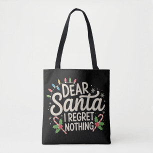 Tote Bag Cher Père Noël Je Ne Regrette Rien Noël Famille Co