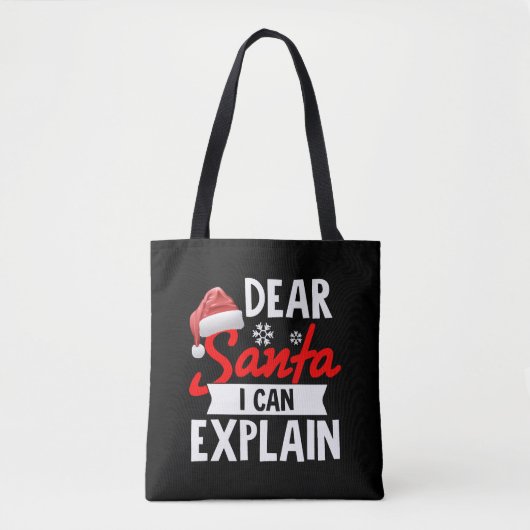 Tote Bag Cher Père Noël, Je Peux Expliquer (Devant)