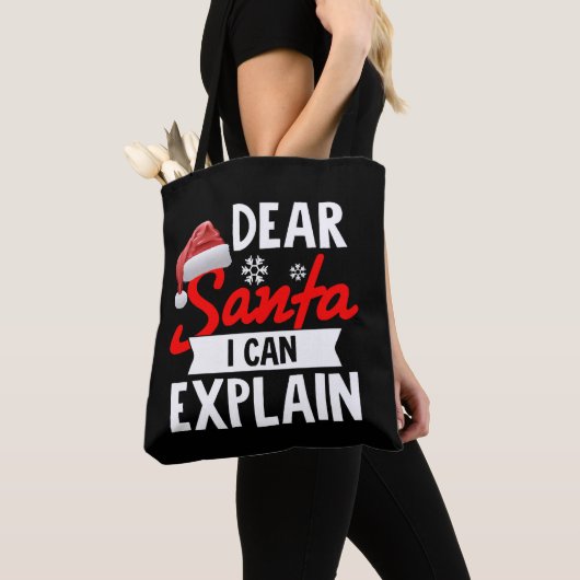 Tote Bag Cher Père Noël, Je Peux Expliquer (De près)