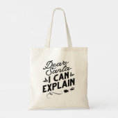 Tote Bag Cher Père Noël, Je Peux Expliquer (Dos)