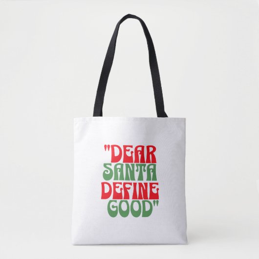 Tote Bag Cher Père Noël Rouge et Vert Super Police rétro (Devant)