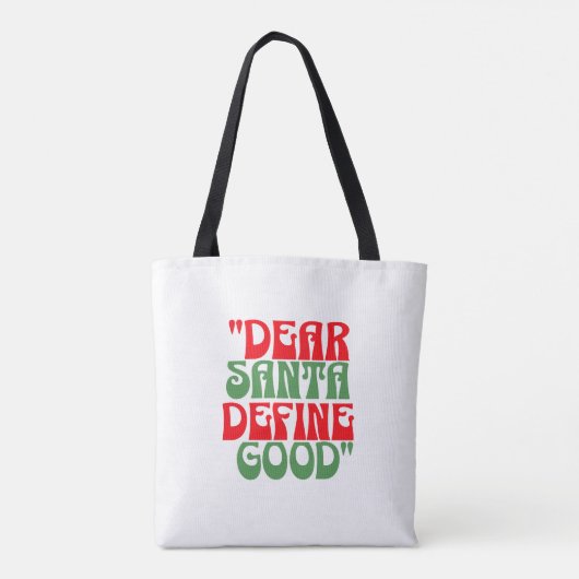 Tote Bag Cher Père Noël Rouge et Vert Super Police rétro (Dos)