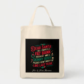 Tote Bag Cher Père Noël Tout Ce Que Je Veux C'Est Compte Ba (Devant)