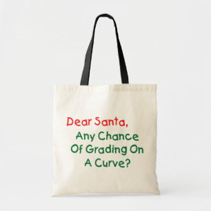 Tote Bag Cher Père Noël, Une Courbe ? Lettre Noël à Père No