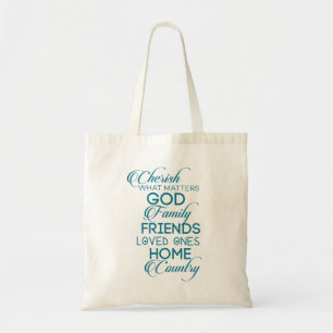 Tote Bag Chercher ce qui compte Turquoise