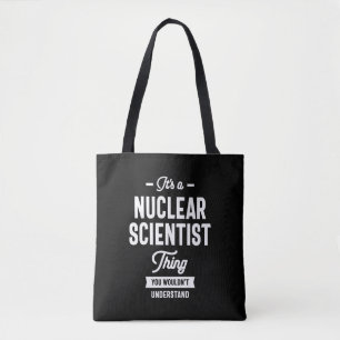 Tote Bag Chercheur en nucléaire Titre du travail Cadeau