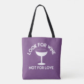 Tote Bag Cherchez du vin, pas pour l'amour (Dos)