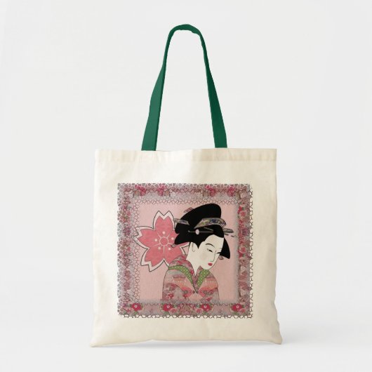 Tote Bag Cherry Blossom Geisha (Devant)
