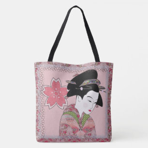 Tote Bag Cherry Blossom Geisha