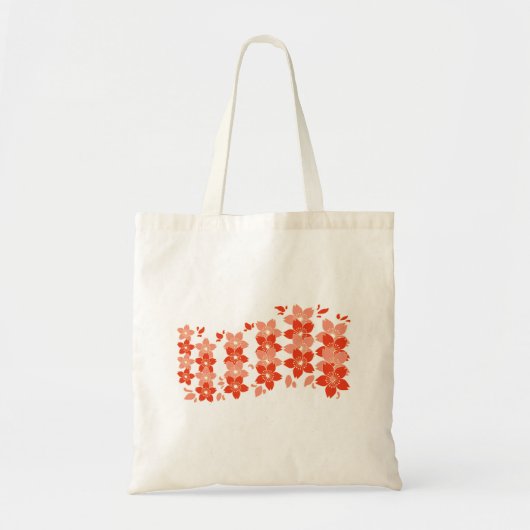Tote Bag Cherry Blossom Red Pink (Devant)
