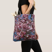Tote Bag Cherry Blossoms et Blue Sky Spring Floral (De près)