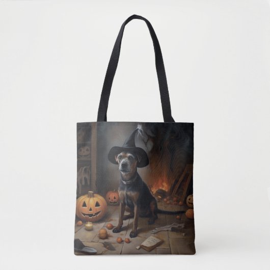 Tote Bag Chesapeake Bay Terrier Citrouille Halloween effray (Devant)