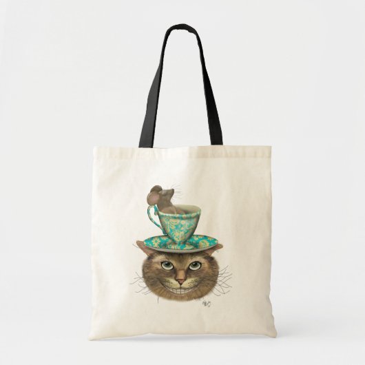 Tote Bag Cheshire Chat avec Coupe sur la tête (Devant)
