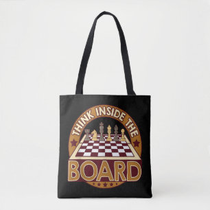 Tote Bag ChessBoard Citation Joueur d'échecs Penser Jeu Boa