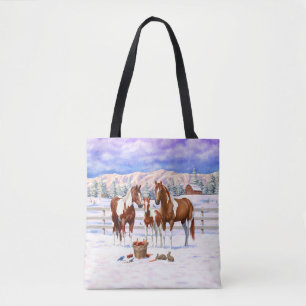 Tote Bag Chestnut Pinto Sorrel Peinture Quarter Chevaux Dan