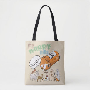 Tote Bag CHÈTES FUNNY PERSONNALISER Mes Happy Pills GetYe
