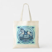 Tote Bag Cheval à bascule Roses Bleues (Dos)