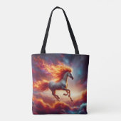 Tote Bag Cheval à crinière de feu (Dos)