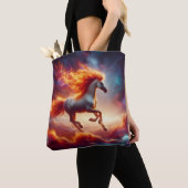 Tote Bag Cheval à crinière de feu (De près)