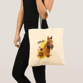 Tote Bag Cheval à main avec tournesol (Devant (produit))