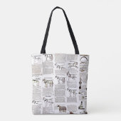 Tote Bag Cheval Antique Publicité Journal Art (Dos)