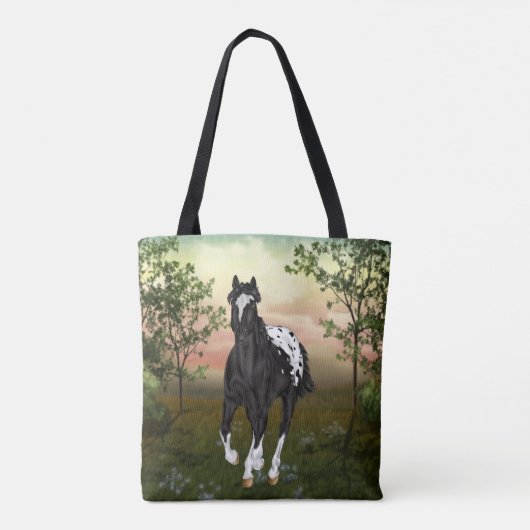 Tote Bag Cheval Appaloosa Noir (Dos)