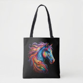 Tote Bag Cheval arc-en-ciel (Devant)