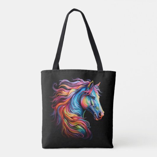 Tote Bag Cheval arc-en-ciel (Dos)