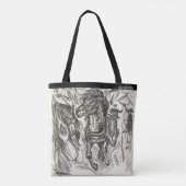 Tote Bag Cheval au Galop – Edvard Munch – Personnalisé (Dos)