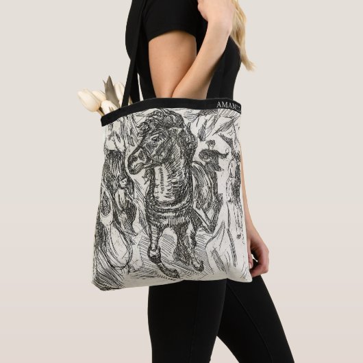 Tote Bag Cheval au Galop – Edvard Munch – Personnalisé (De près)