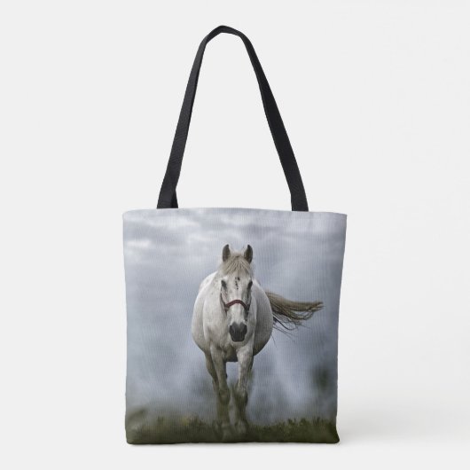 Tote Bag Cheval blanc galopant (Dos)