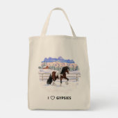 Tote Bag Cheval Brougeot Gitan Pinto De Baie À Neige (Dos)