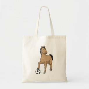 Tote Bag Cheval comme joueur de football avec Soccer