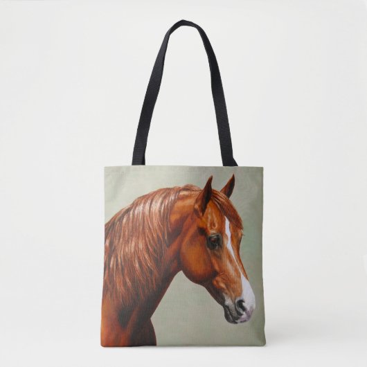 Tote Bag Cheval de châtaignes Morgan (Devant)