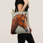 Tote Bag Cheval de châtaignes Morgan (De près)